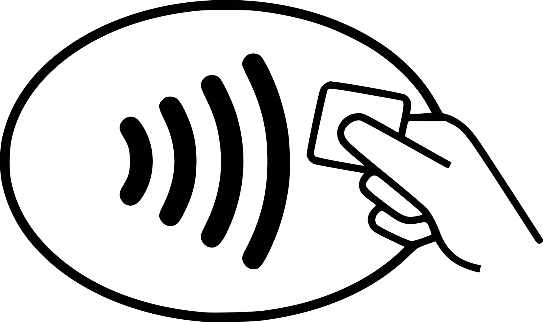 Contactless payment symbol