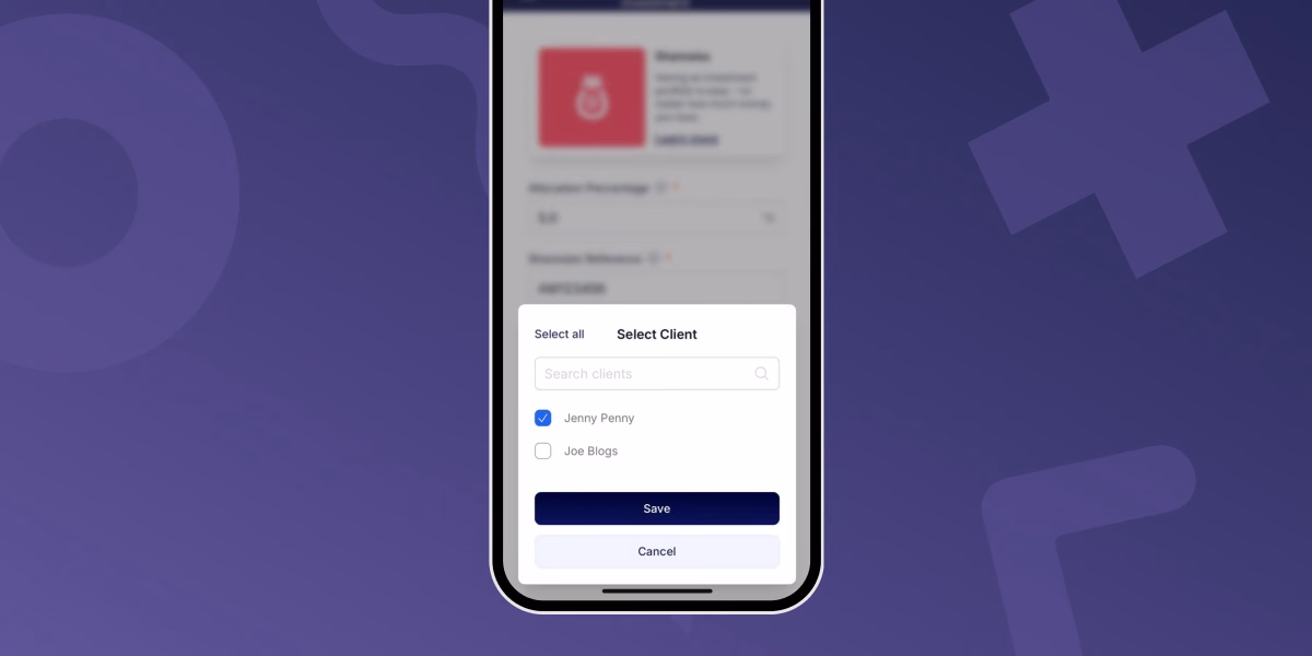 Advanced options - client selection