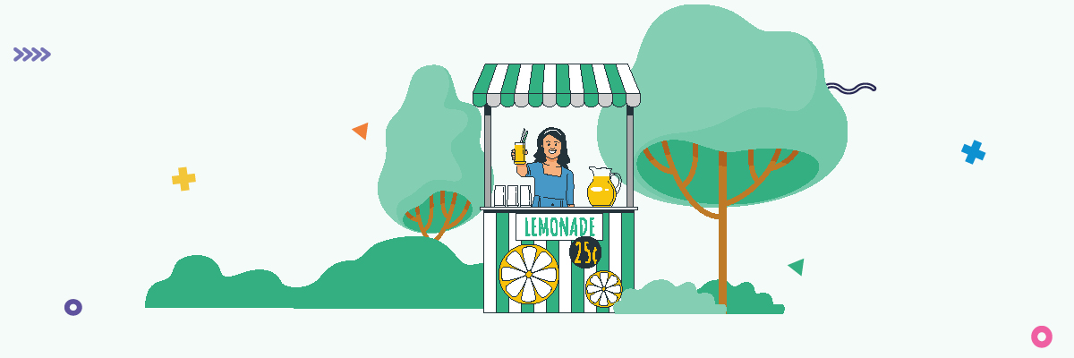 Girl with a lemonade stands