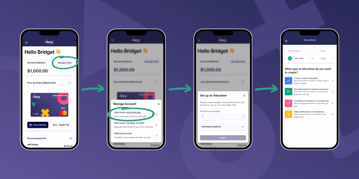 Add funds to your card automatically