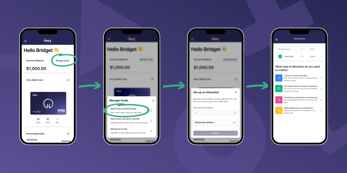 Adding funds to your Hnry Debit Card
