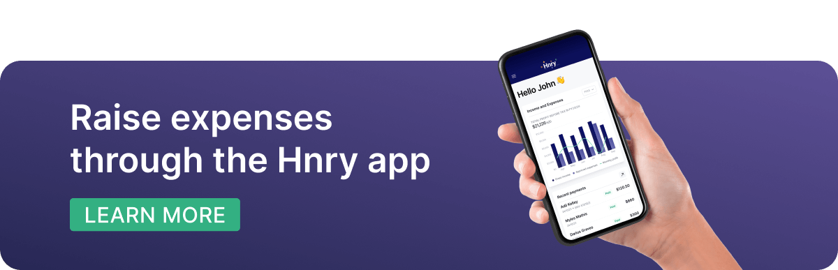 Raise expenses through the Hnry app